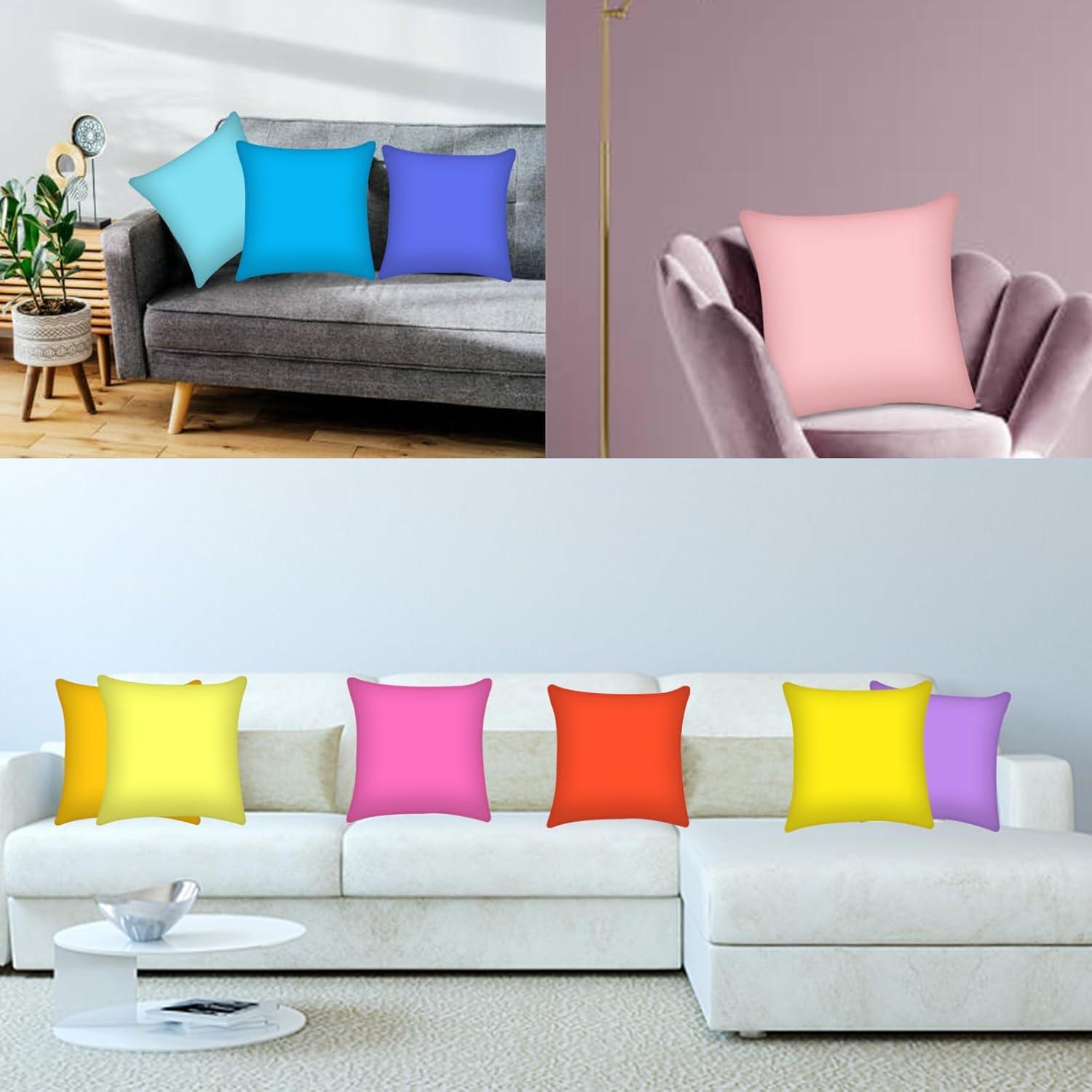 image10 Pcs 18 x 18 in Decorative Throw Pillow Covers Multicolor Soft Square Couch Pillowcase Set Cushion Pillow Cases for Couch Bedroom Bedding Living Room Bed Decor Covers Only