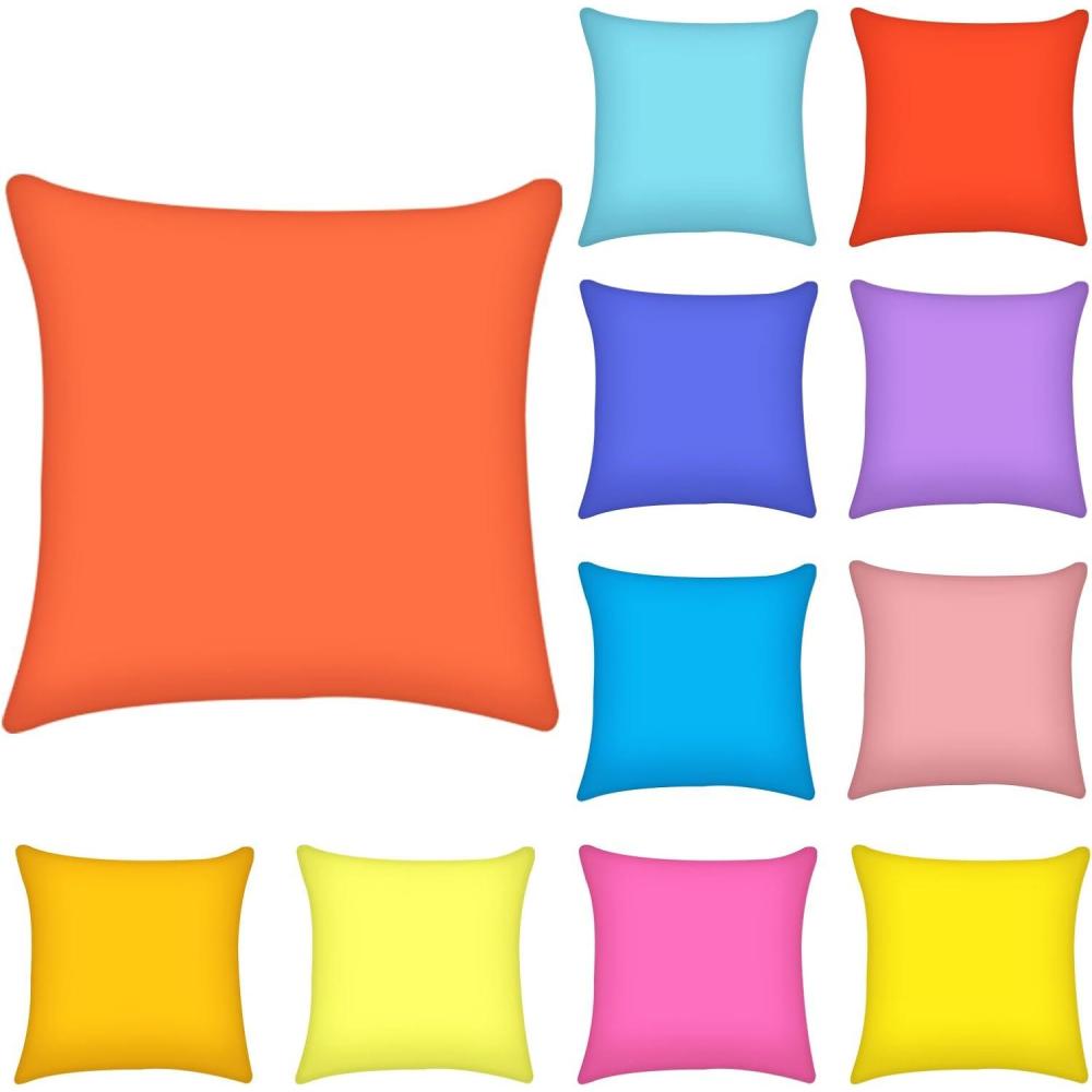 image10 Pcs 18 x 18 in Decorative Throw Pillow Covers Multicolor Soft Square Couch Pillowcase Set Cushion Pillow Cases for Couch Bedroom Bedding Living Room Bed Decor Covers Only