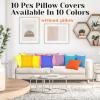 image10 Pcs 18 x 18 in Decorative Throw Pillow Covers Multicolor Soft Square Couch Pillowcase Set Cushion Pillow Cases for Couch Bedroom Bedding Living Room Bed Decor Covers Only