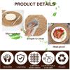 image10 Sets Boho Placemats Macrame Style Bicolor Stitching Round Woven Placemats Cotton Burlap Farmhouse Rustic Long Table Runner for Home Kitchen Table Dining Brown
