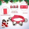 image100 Pcs Christmas Wrist Band Jingle Bells Percussion Wrist Shaking Bells Musical Rhythm Instrument Ankle Bells for Christmas Party Decoration Favors Red GreenModern