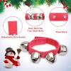 image100 Pcs Christmas Wrist Band Jingle Bells Percussion Wrist Shaking Bells Musical Rhythm Instrument Ankle Bells for Christmas Party Decoration Favors Red Greencolorful
