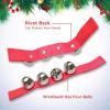 image100 Pcs Christmas Wrist Band Jingle Bells Percussion Wrist Shaking Bells Musical Rhythm Instrument Ankle Bells for Christmas Party Decoration Favors Red GreenModern