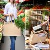 image12 Pcs Burlap Tote Bag Set with Handle DIY Blank Reusable Jute Burlap Grocery Bags for Shopping Bridesmaid Gift 153 x 122 x 59 Inch
