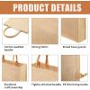 image12 Pcs Burlap Tote Bag Set with Handle DIY Blank Reusable Jute Burlap Grocery Bags for Shopping Bridesmaid Gift 153 x 122 x 59 Inch