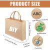 image12 Pcs Burlap Tote Bag Set with Handle DIY Blank Reusable Jute Burlap Grocery Bags for Shopping Bridesmaid Gift 153 x 122 x 59 Inch