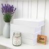 image12 Pcs Faux Book Box Decorative Books 86 x 61 x 18 Inch DIY Linen Fake Books Decor Modern Crafts Storage Decoration for Home Bookshelf Coffee Table Cafe Hotel Display White