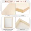 image12 Pcs Wood Panels 8 x 10 inch Unfinished Wooden Canvas Board for Painting Arts Pouring Oils Acrylics