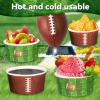 image120 Pcs 12 Oz Football Party Decorations Football Paper Snack Bowls Disposable Football Paper Bowls Candy Dessert Containers for Football Themed Party Birthday Party Supplies