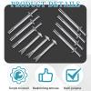 image120 Pcs 14quot x 3quot Drive Nail in Anchor Heavy Duty Zinc Plated Concrete Nails Rustproof Drive Expansion Cement Hammering Anchors Pin Metal Fasteners Kit for Wall Drywall Wood Brick