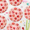image120 Pcs Gold Strawberry Paper Plates 7 Inch Gold Foil Dessert Plates Disposable Decorative Party Plates Strawberry Party Tableware Plates Bulk for Birthday Summer Fruit Party Supplies