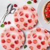 image120 Pcs Gold Strawberry Paper Plates 7 Inch Gold Foil Dessert Plates Disposable Decorative Party Plates Strawberry Party Tableware Plates Bulk for Birthday Summer Fruit Party Supplies