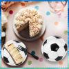 image120 Pcs Soccer Ball Plates 7 In Disposable Dinner Plates Soccer Party Paper Tableware Food Desserts Plates for Sport Themed Birthday Parties Soccer Party Supplies
