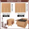 image13 Sets Moving Box Glasses Divider Kits Cardboard dividers fit boxes about 16 x 12 x 12 inches for Kitchen Dish Packing Wine Glassware Cardboard Box Compartments Dividers Box Not Included