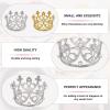 image16Piece Crown Cake Topper Set  Queen Mini Tiny Crowns for Princess Decorative Pearl Cupcake Toppers for Girl Birthday Party Lady Wedding  Gold 8PCS Silver 8PCS