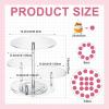 image2 Pcs Tiered Cupcake Display Stand with Tiered Tray 4 Tier Round Clear Cake Cupcake Tower Stand Combo Rotatable Acrylic Cake Holder for Birthday Party Wedding Dessert Pastry Table