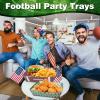 image200 Pcs Football Party Favors 5 lb Football Paper Trays Large Football Plates Food Boats Disposable Football Bowls Serving Tray for Birthday Party Decorations Football Theme Party Supplies
