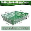 image200 Pcs Football Party Favors 5 lb Football Paper Trays Large Football Plates Food Boats Disposable Football Bowls Serving Tray for Birthday Party Decorations Football Theme Party Supplies