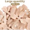 image2200 Pcs Disposable Mini Wooden Spoons 374 Inch Wood Small Utensils Spoons for Dessert Food Ice Cream Cutlery