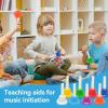 image24 Pcs 8 Note Metal Hand Bells for Kids Christmas Kids Hand Bells Musical Handbells Baby Music Toy Percussion Instrument for Toddlers Childrens Day Family Activity School and Classroom