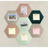 image24 Pcs Hexagon Cork Board 67 x 59 in DIY Hanging Felt Tiles Notice Bulletin Board with Wooden Push Pins and Double Sided Tape for Home Office Walls Photo Memo Note
