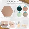 image24 Pcs Hexagon Cork Board 67 x 59 in DIY Hanging Felt Tiles Notice Bulletin Board with Wooden Push Pins and Double Sided Tape for Home Office Walls Photo Memo Note