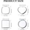 image24 Pcs Sublimation Blanks Small Compact Mirror 4 Shapes Double Sided Cosmetic Mirror Metal Pocket Makeup Mirror Heat Transfer Cosmetic Mirror Folding Handheld Compact Mirror for Women Travel Home