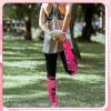 image25 Pairs Breast Cancer Awareness Socks Pink Ribbon Calf Knee High Socks 25 Pcs Wristbands Softball Soccer Football for Women Men