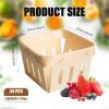 image34 Pieces Wooden Berry Basket Bulk 4 x 4 x 26 Inch One Pint Square Small Wooden Picking Boxes Vented Gift Baskets for Food Storage Spring Party Decorations Baby Shower