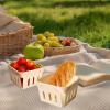 image34 Pieces Wooden Berry Basket Bulk 4 x 4 x 26 Inch One Pint Square Small Wooden Picking Boxes Vented Gift Baskets for Food Storage Spring Party Decorations Baby Shower