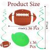 image36 Pcs Football Hanging Swirls Party Decorations Ceiling Decor Football Swirls Streamer Football Party Hanging Spirals Sports Theme Party Supplies for Birthday Party Home Decor