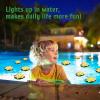 image42 Pcs Floating Pool Lights LED Lotus Floating Lanterns Lifelike Floating Flower Light Battery Operated Lily Pad Flower Candle Fun Pool Accessories for Garden Pond DecorWhite 39 Inch