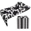 image5 Pcs Linen Cow Print Table Runner Black and White Farm Cow Print Tablecloth Western Barnyard Cowboy Themed Table Cloths for Birthday Party Decorations Home Kitchen Supplies  13 x 72 inBlack