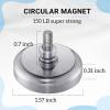 image5 Pcs Neodymium Round Magnet with M6 Male Thread 150 Lb Circular Magnet with Washer Nut Round Base Mounting for Lighting Camera Other Brackets