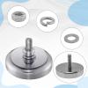 image5 Pcs Neodymium Round Magnet with M6 Male Thread 150 Lb Circular Magnet with Washer Nut Round Base Mounting for Lighting Camera Other Brackets