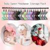 image5 Pcs Wall Hanging Bow Holder Girls Hanger Headband Storage Organizer Include 5 Black Adjustable Rods 120 Metal Bow Storage Hanger 15 Wall Hooks for Closet Nursery Decor