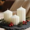 image6 Sets Ribbed Pillar Candles 28 42 51 Inches Heights Romantic White Soy Wax Scented Ribbed Candles for Home Decoration Birthday Gift