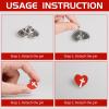 image60 Pcs Religious Sacred Heart of Jesus Pins Bulk Enamel Lapel Pins Christian Cross Red Heart Brooch for School Sunday Church Funeral Clergy Appreciation Gift