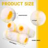 image600 Pcs 4 Inch Paint Roller Covers Mini Paint Roller with 12quot Nap Microfiber Bulk Set Small Painting Tools and Supplies for House Repair DIY Home Yellow