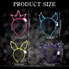 image72 Pcs Led Cat Ears Headband Bulk Light Up Rabbit Ear Crown Cute Rave Hair Accessories for Adults Women Kids Birthday Halloween Concert Night Clubs Glow in the Dark Party Supplies