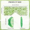 image8 Pcs Jade Eye Mask and Hair Comb Set White Facial Cooling Green Jade Stone Eye Mask Set Relax Alleviate Puffiness Tool for Guasha Scalp Comb Facial Massage Esthetician Supplies