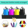 image8 Pcs Magnetic Spray Can Holder Wall Mounted Magnet Toolbox Rack Spray Bottle Organizer Tool Box Storage Rack Mechanic Paint Can Holder for Home Garage Workspace Black