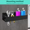 image8 Pcs Magnetic Spray Can Holder Wall Mounted Magnet Toolbox Rack Spray Bottle Organizer Tool Box Storage Rack Mechanic Paint Can Holder for Home Garage Workspace Black