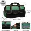 image8 Pcs Tool Bag for Men Women Waterproof Heavy Tool Tote Multi Pockets Large Capacity Storage Tool Bag Hard Bottom Tool Tote for Various Tools Electrician Carpenter Multicolor16 Inch16 Inch