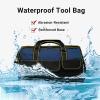 image8 Pcs Tool Bag for Men Women Waterproof Heavy Tool Tote Multi Pockets Large Capacity Storage Tool Bag Hard Bottom Tool Tote for Various Tools Electrician Carpenter Multicolor16 Inch16 Inch