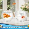 image9 Pcs Fish Bowl 709 x 63 Inch Clear Plastic Fish Tank 100 oz Round Desktop Aquarium Multipurpose Goldfish Bowl for Home Office Party Favors Turtle Goldfish