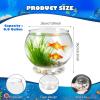 image9 Pcs Fish Bowl 709 x 63 Inch Clear Plastic Fish Tank 100 oz Round Desktop Aquarium Multipurpose Goldfish Bowl for Home Office Party Favors Turtle Goldfish