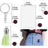 imageCONEHOY 500 Pcs Sublimation Keychain Blanks Set  2315 Inch Rectangular Sublimation Blanks  Tassels Set with Key Rings  Sublimation Blanks Set for DIY Keychain and Craft DoubleSide Printed