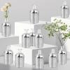 image12 Pcs Disco Ball Mini Vase 5 in Silver Mirror Small Glass Bud Planter Disco Ball Vase for Home Bedroom Kitchen Office Indoor Outdoor Wedding Birthday Flower Plant Decoration