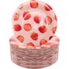 image120 Pcs Gold Strawberry Paper Plates 7 Inch Gold Foil Dessert Plates Disposable Decorative Party Plates Strawberry Party Tableware Plates Bulk for Birthday Summer Fruit Party Supplies